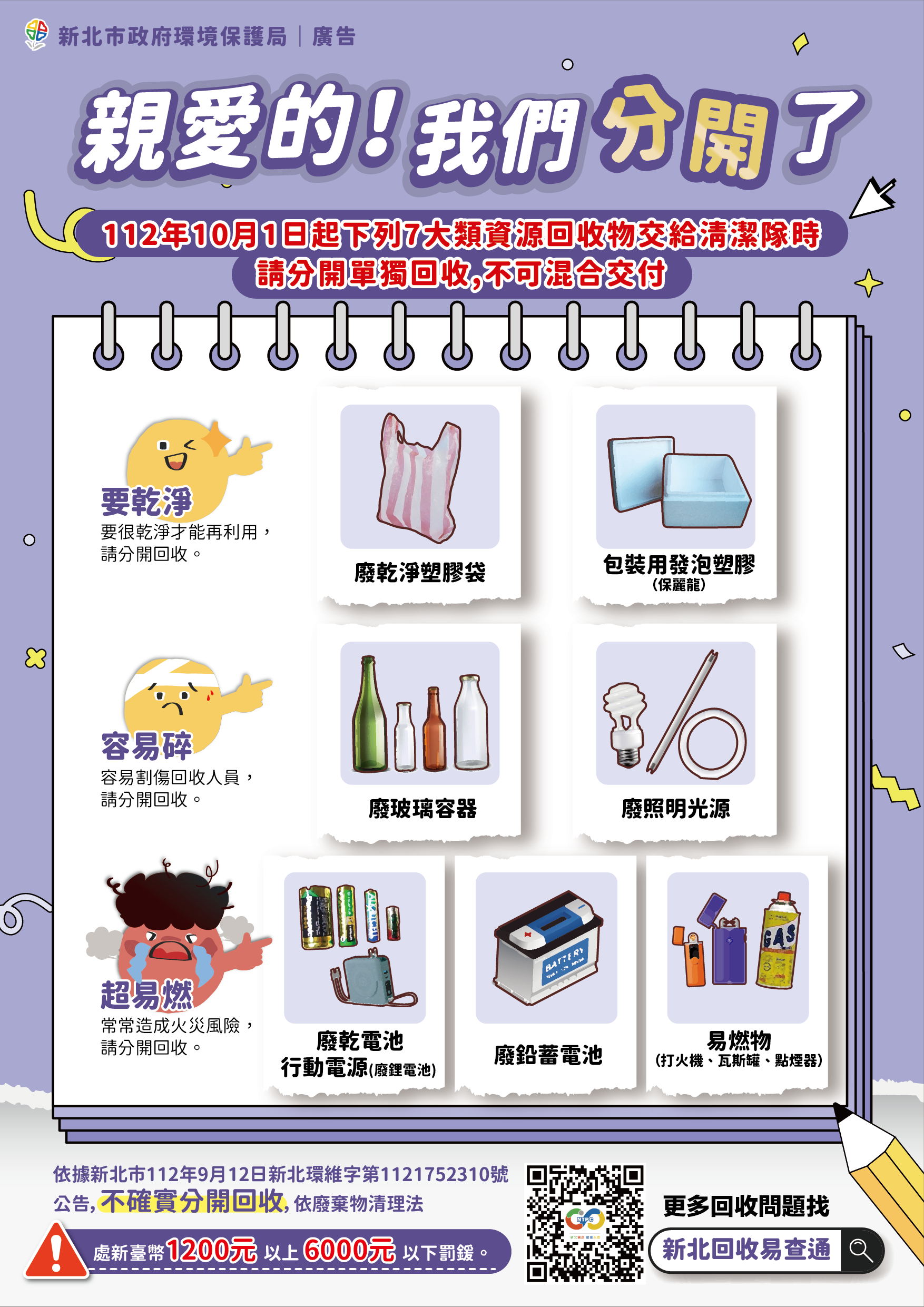附件2.112年10月1日起資源回收物再細分不可混合交付