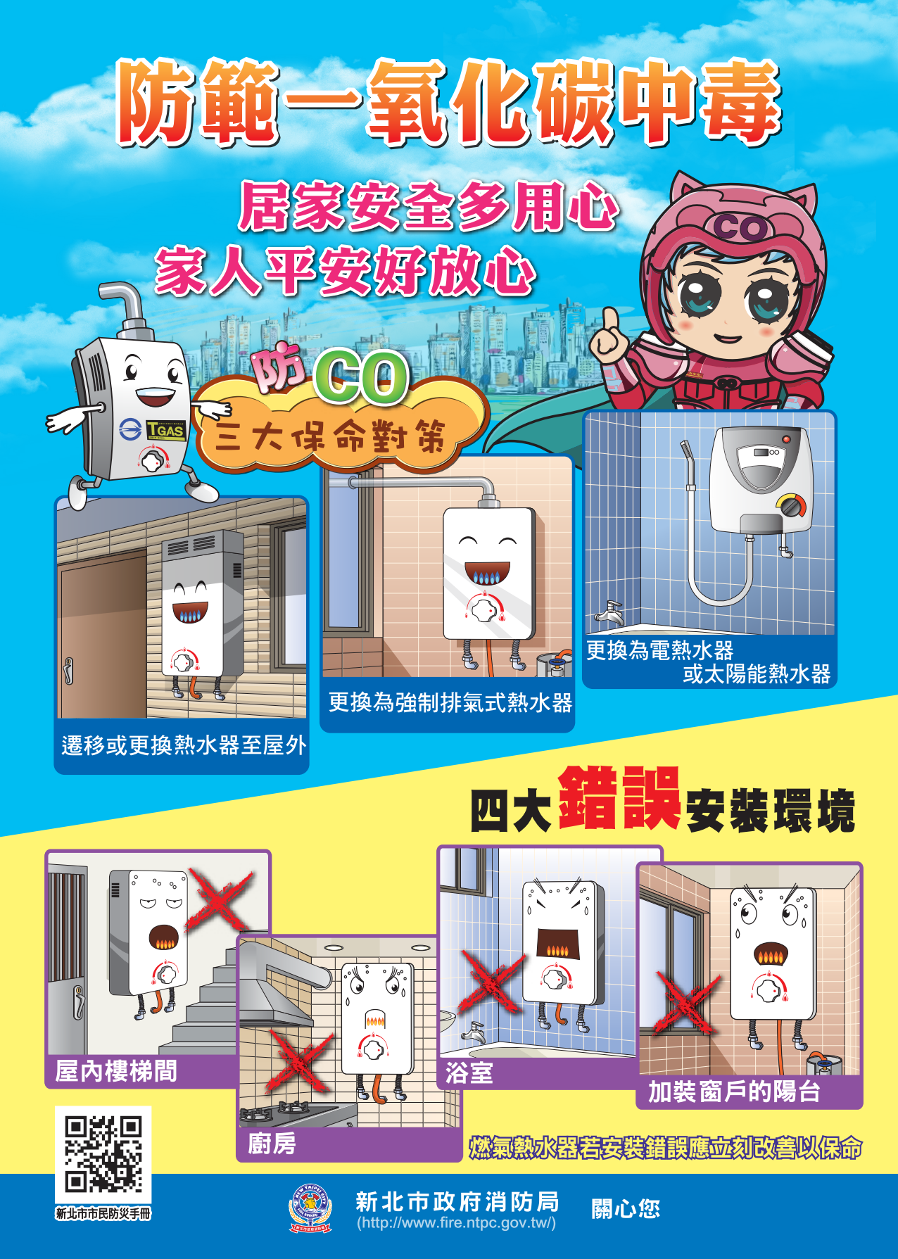 防範一氧化碳中毒