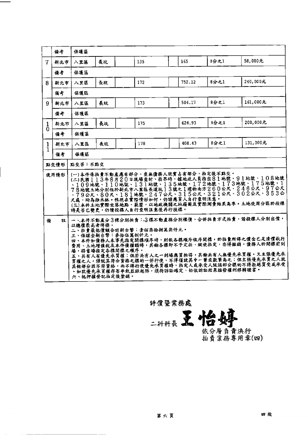 台灣金融資產服務股份有限公司114年8月20日上午10時30分整進行債務人李鎮源不動產拍賣清冊資訊