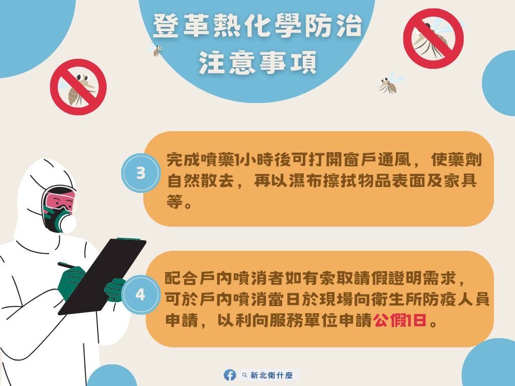 3.完成噴藥1小時候可打開窗戶通風，再以濕布擦拭物品表面及家具。